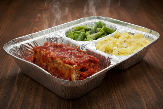 Turkey Meatloaf, Meatloaf, Tomato Sauce, Mashed Potatoes, Green Beans, Meat, Turkey, Ground. 