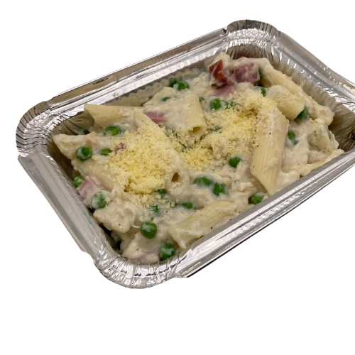 Penne, Ham, & Pea Bake